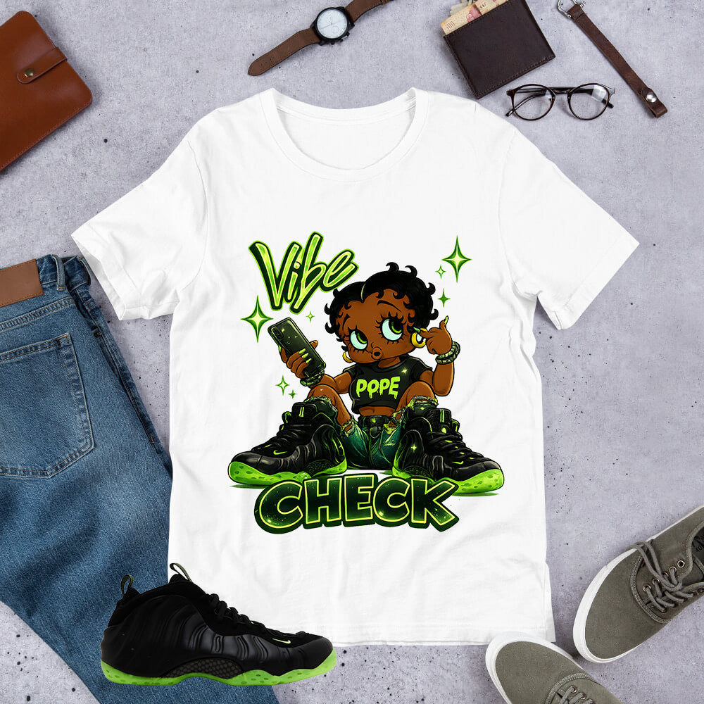 Vibe Check Shirt - Match Air Foamposite One Black Volt