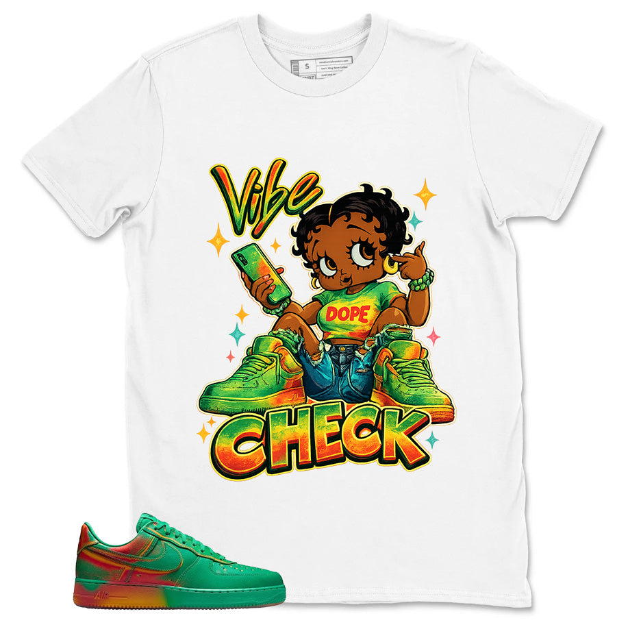 Vibe Check Shirt - Match Air Force 1 Stadium Green Crimson
