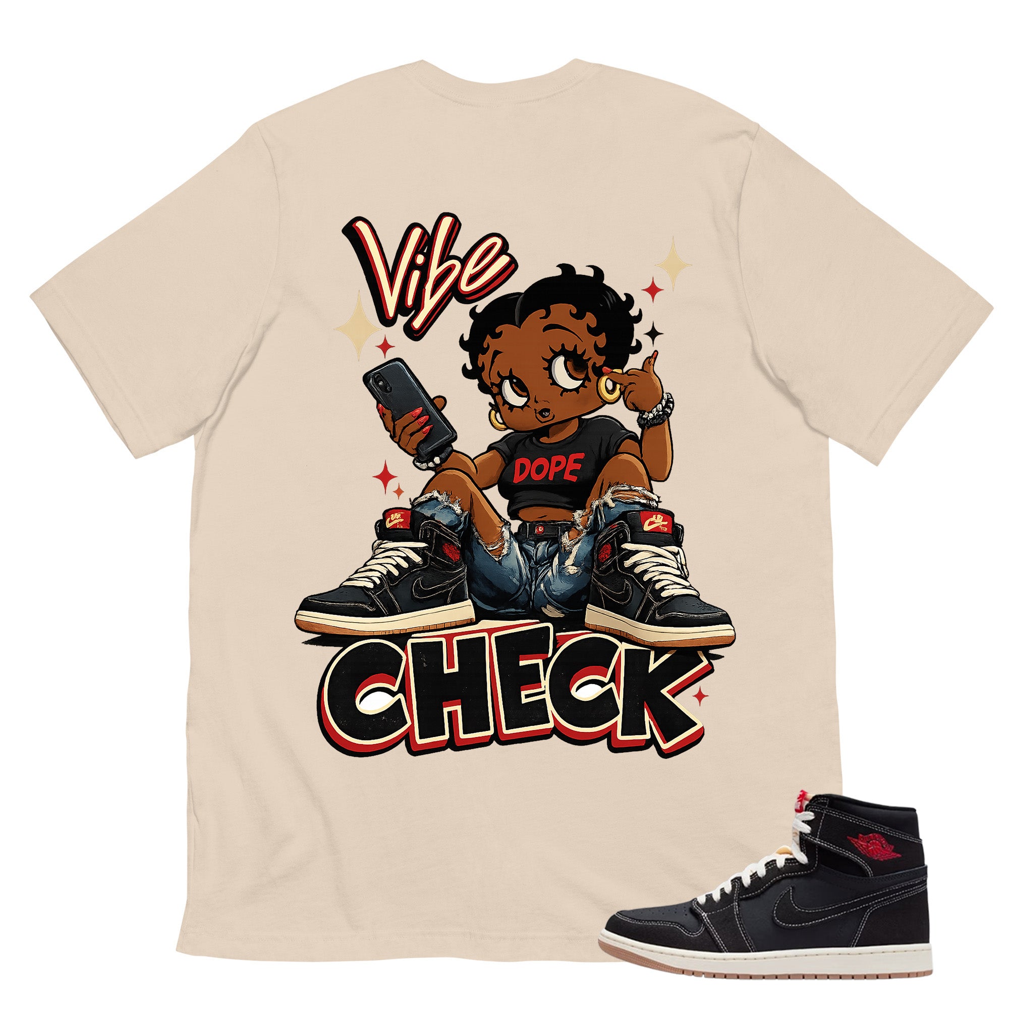 Vibe Check Shirt - Match Air Jordan 1 Flight Club