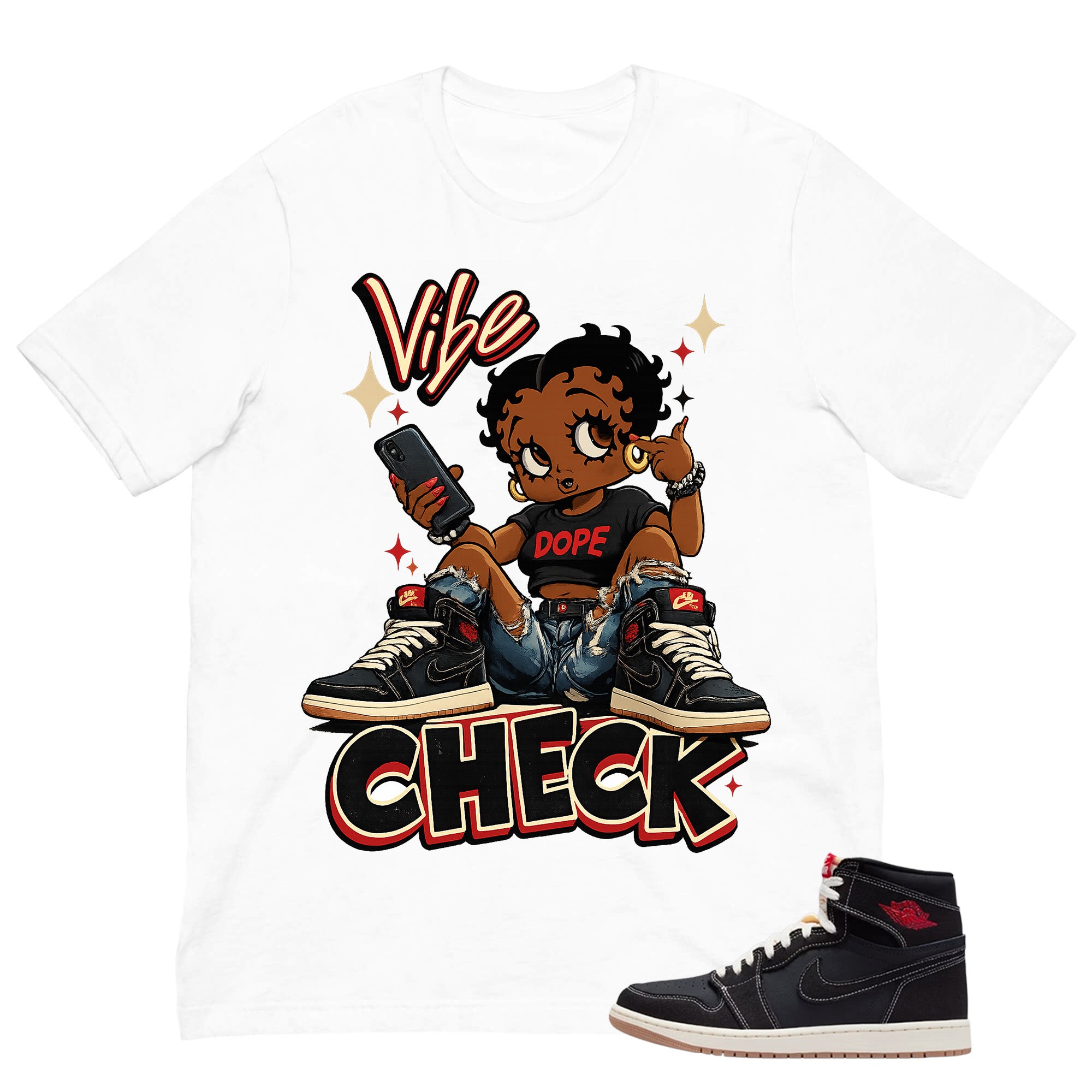 Vibe Check Shirt - Match Air Jordan 1 Flight Club