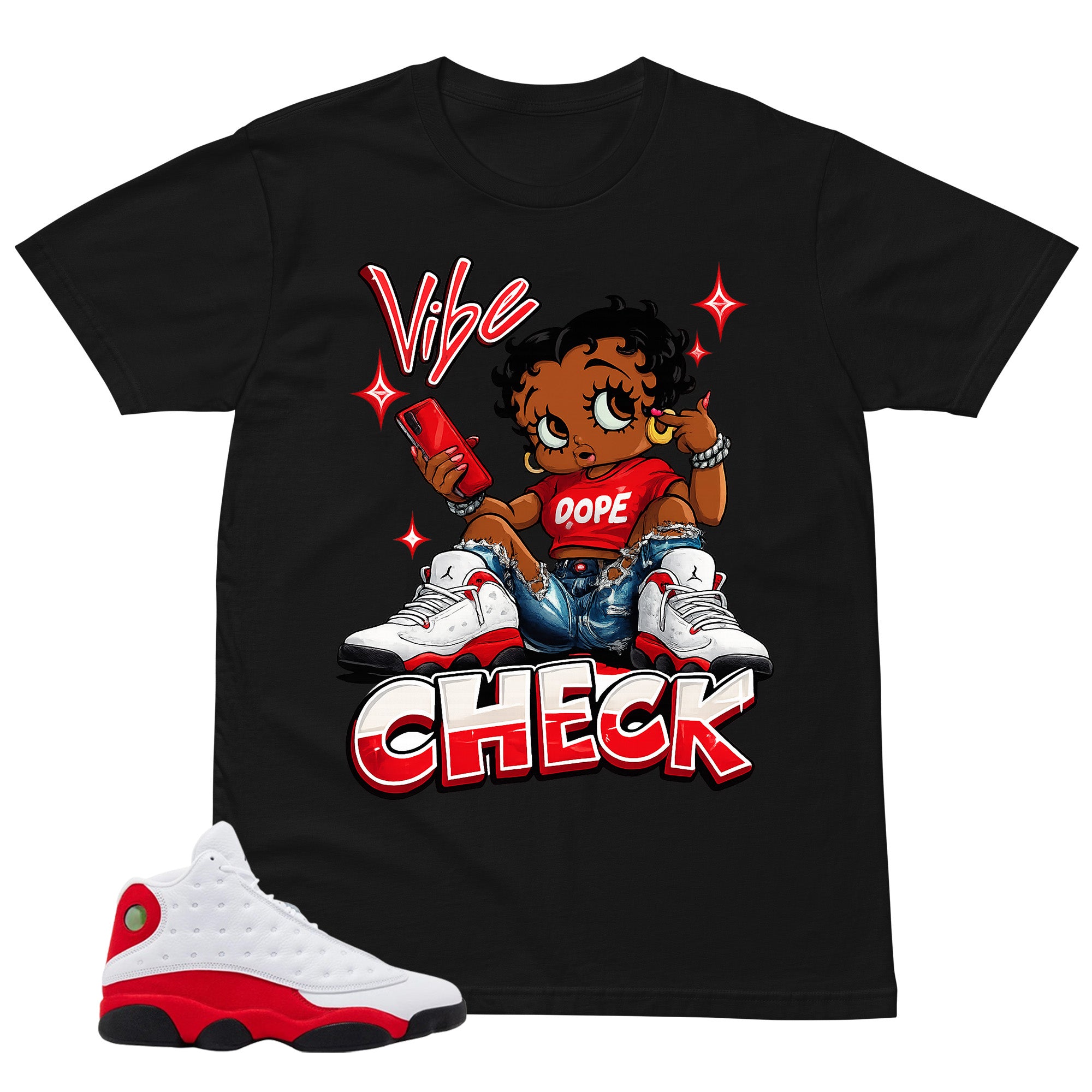 Vibe Check Shirt - Match Air Jordan 13 'True Red' 2026