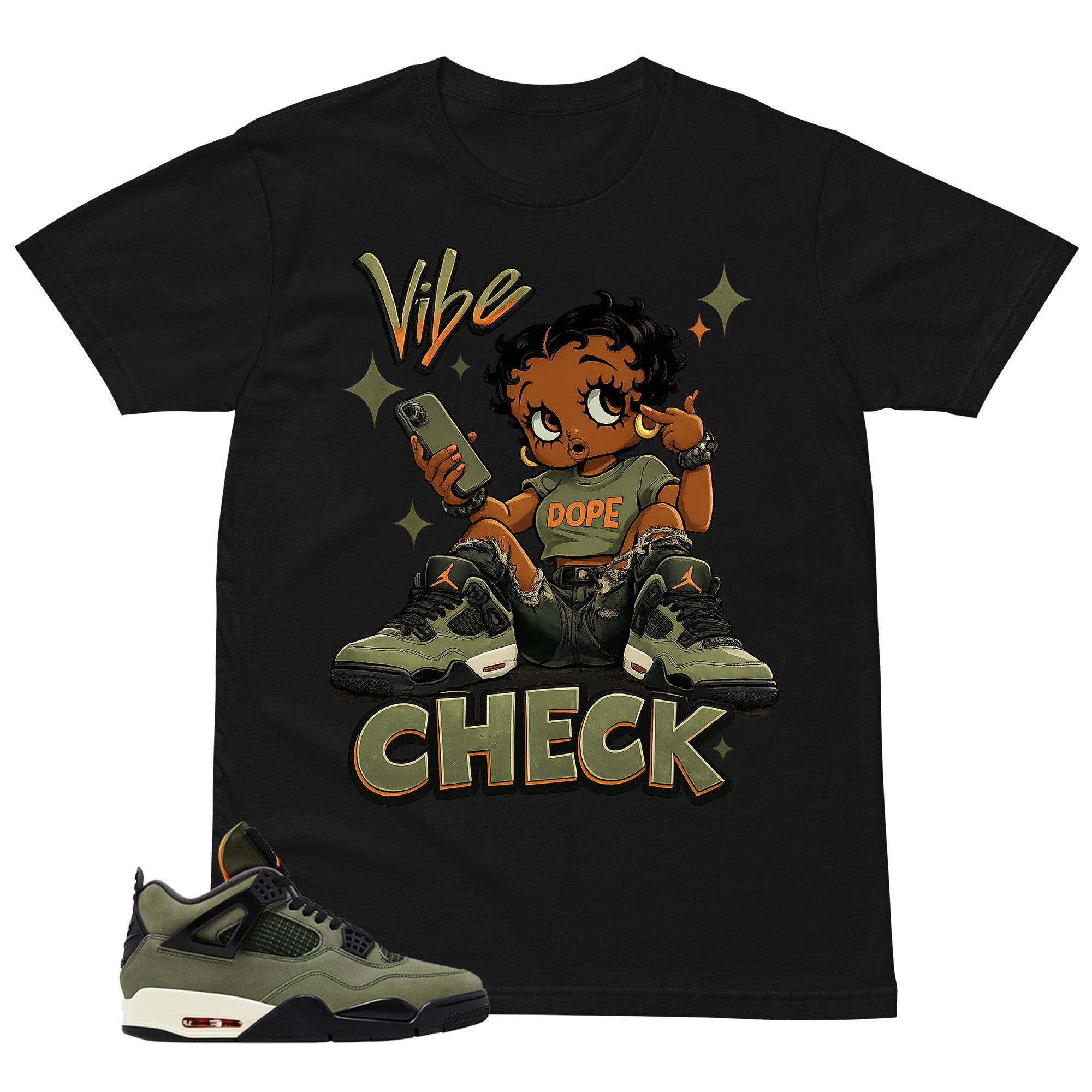 Vibe Check Shirt - Match  Air Jordan 4 Undefeated