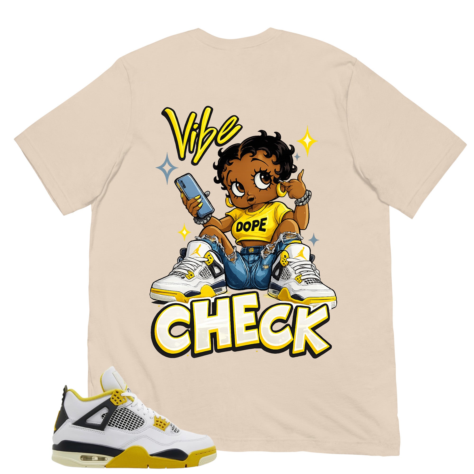 Vibe Check Shirt - Match Air Jordan 4 Vivid Sulfur