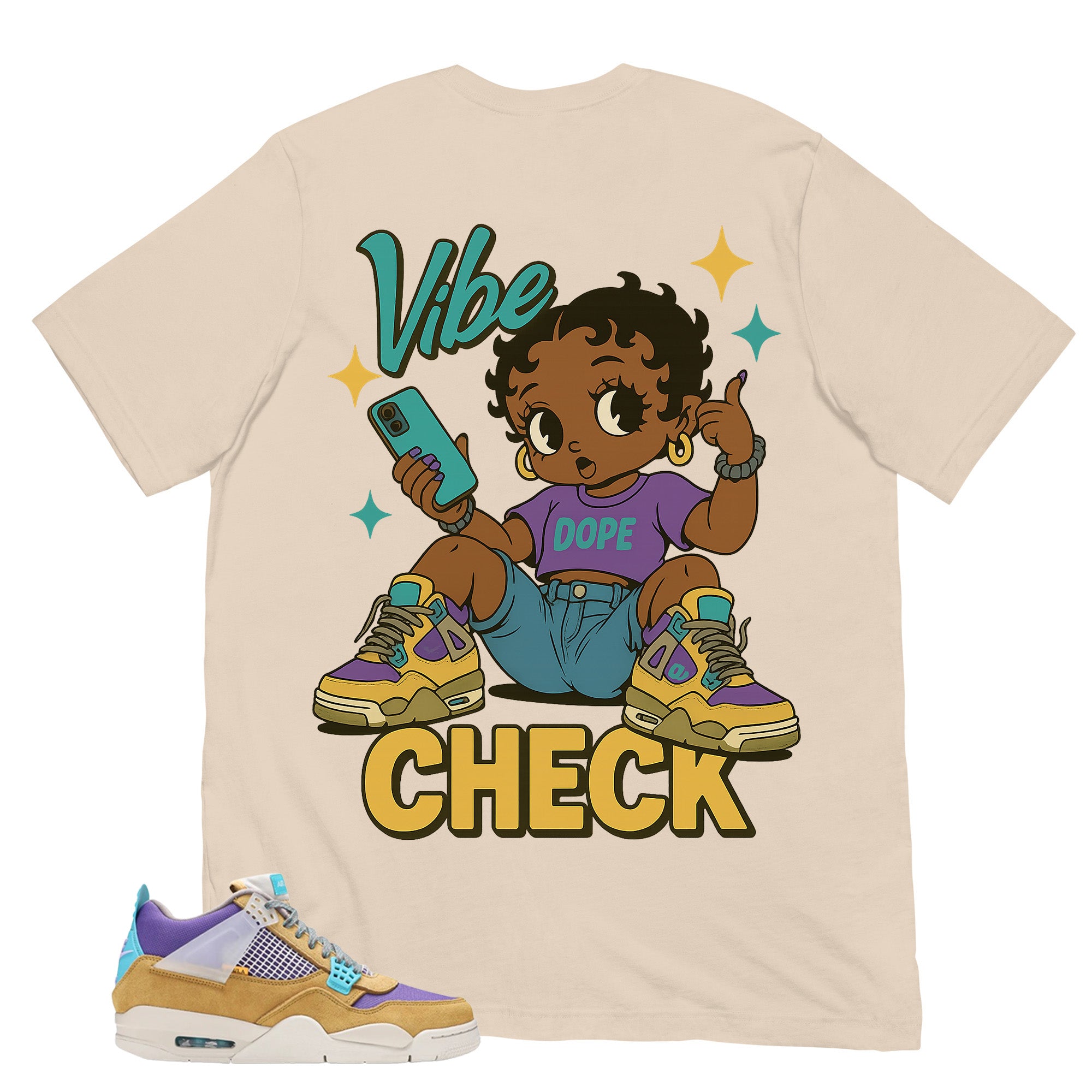 Vibe Check Shirt - Match Union LA x Air Jordan 4 Desert Moss