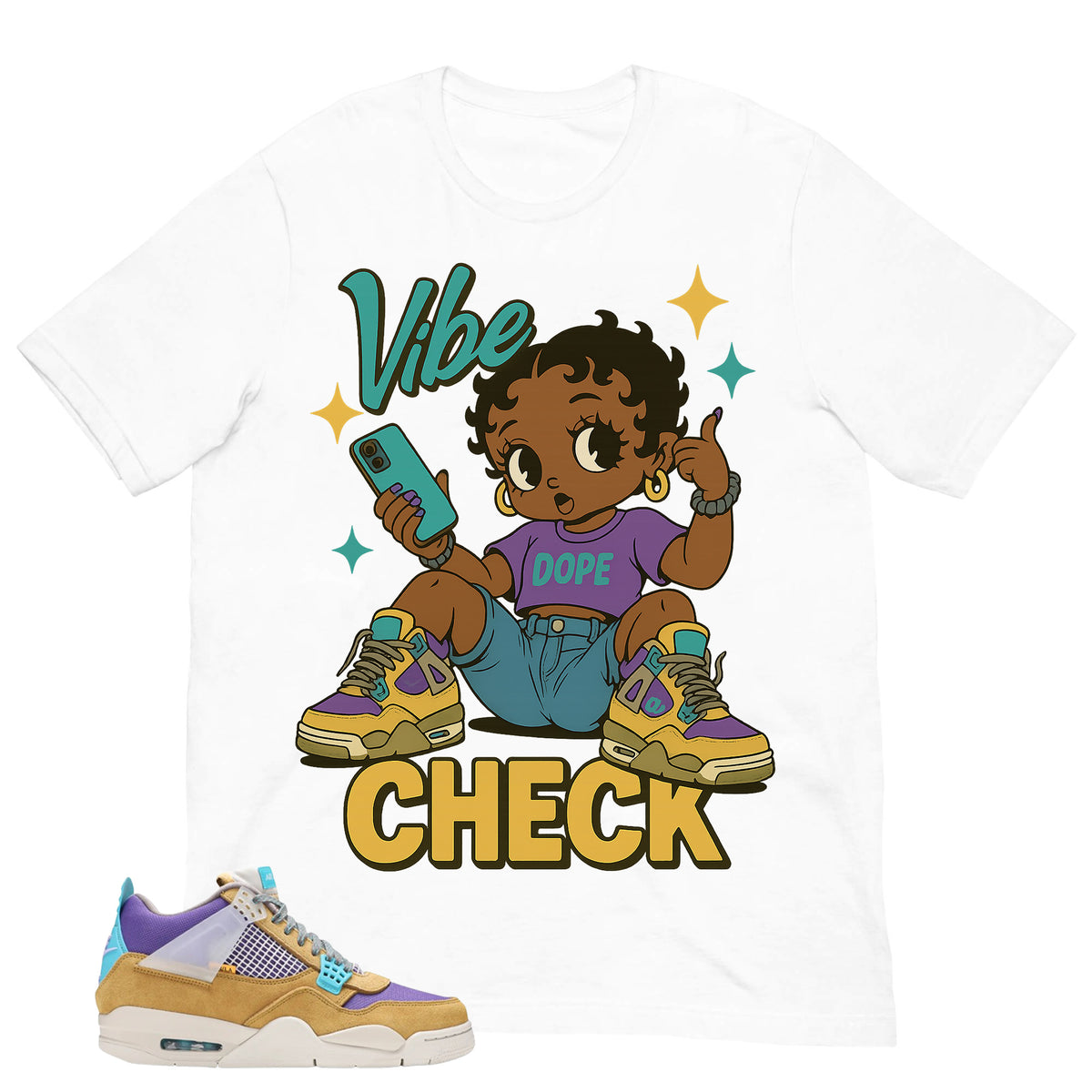 Vibe Check Shirt - Match Union LA x Air Jordan 4 Desert Moss