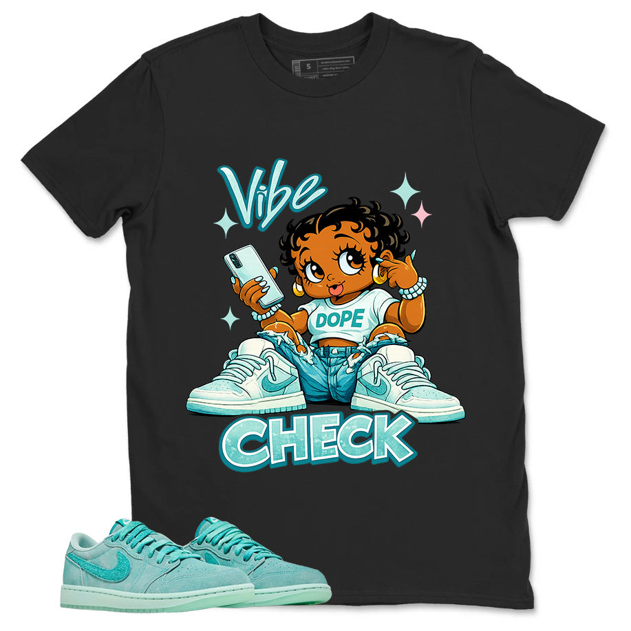 Vibe Check Shirt - Match Womens Air Jordan 1 Washed Teal