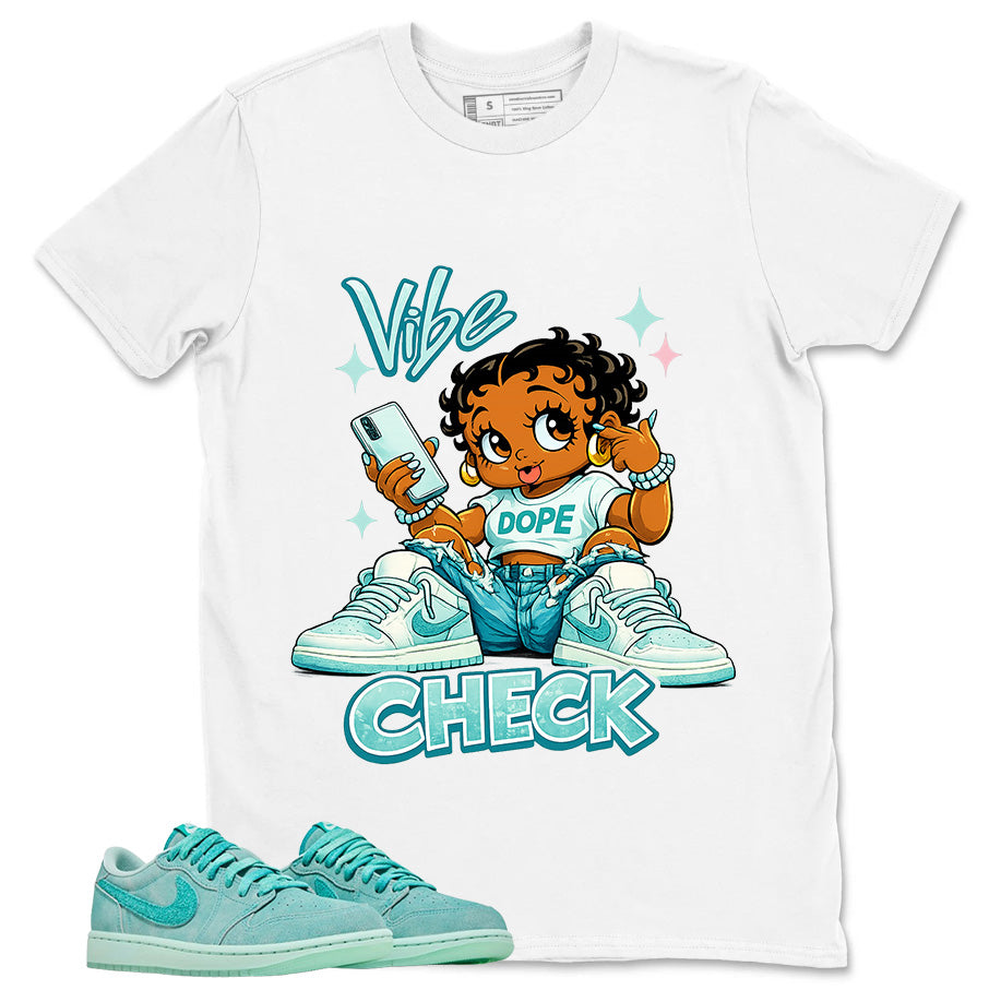 Vibe Check Shirt - Match Womens Air Jordan 1 Washed Teal