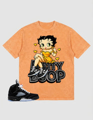 Washed T-shirt to Match Metallic Reimagined 5s - Betty Boop Graphic