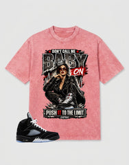 Washed T-shirt to Match Metallic Reimagined 5s - Don't Call Me Baby Graphic