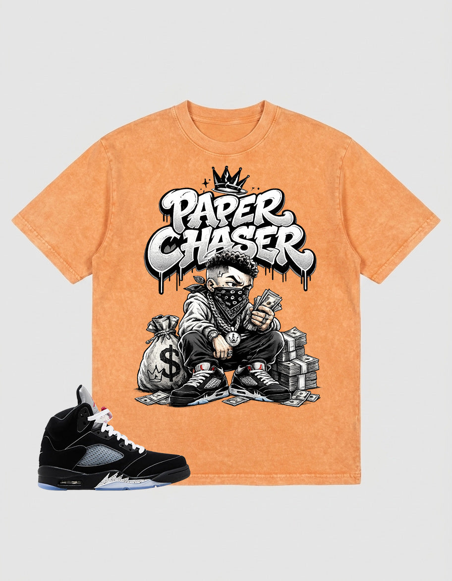Washed T-shirt to Match Metallic Reimagined 5s - Paper Chaser Graphic
