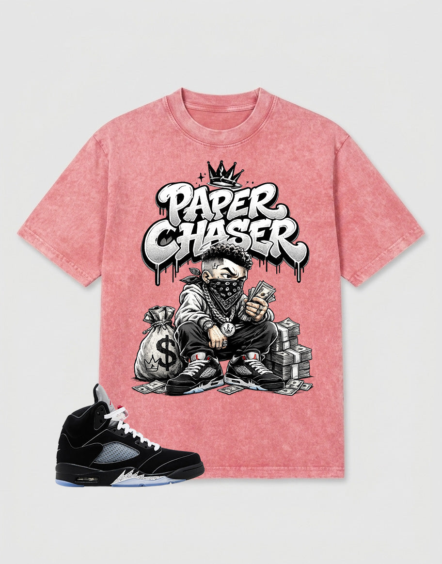 Washed T-shirt to Match Metallic Reimagined 5s - Paper Chaser Graphic