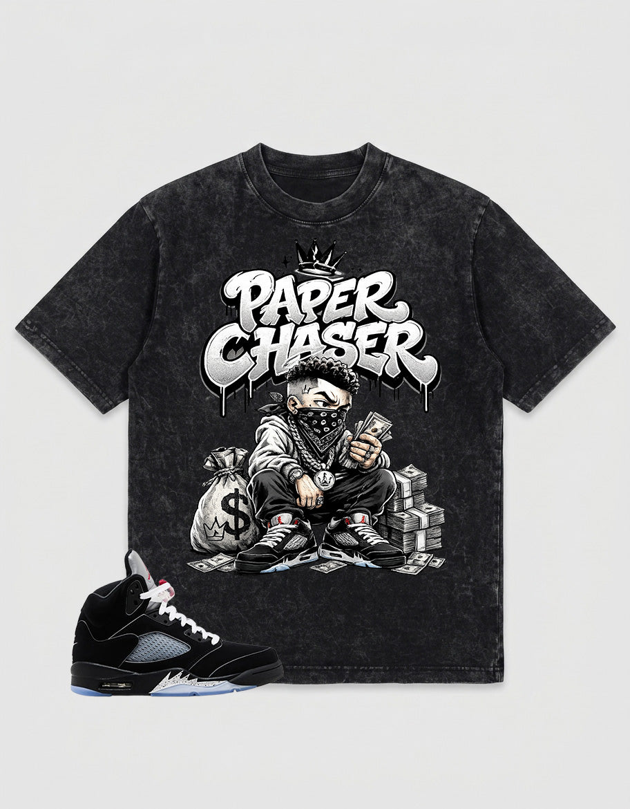 Washed T-shirt to Match Metallic Reimagined 5s - Paper Chaser Graphic