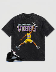 Washed T-shirt to Match Metallic Reimagined 5s - Sneakerhead Vibes Graphic