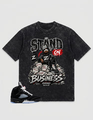 Washed T-shirt to Match Metallic Reimagined 5s - Stand On Business Graphic