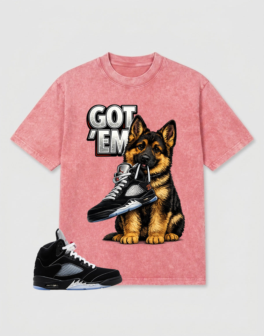 Washed T-shirt to Match Metallic Reimagined 5s - Got Em GS Graphic