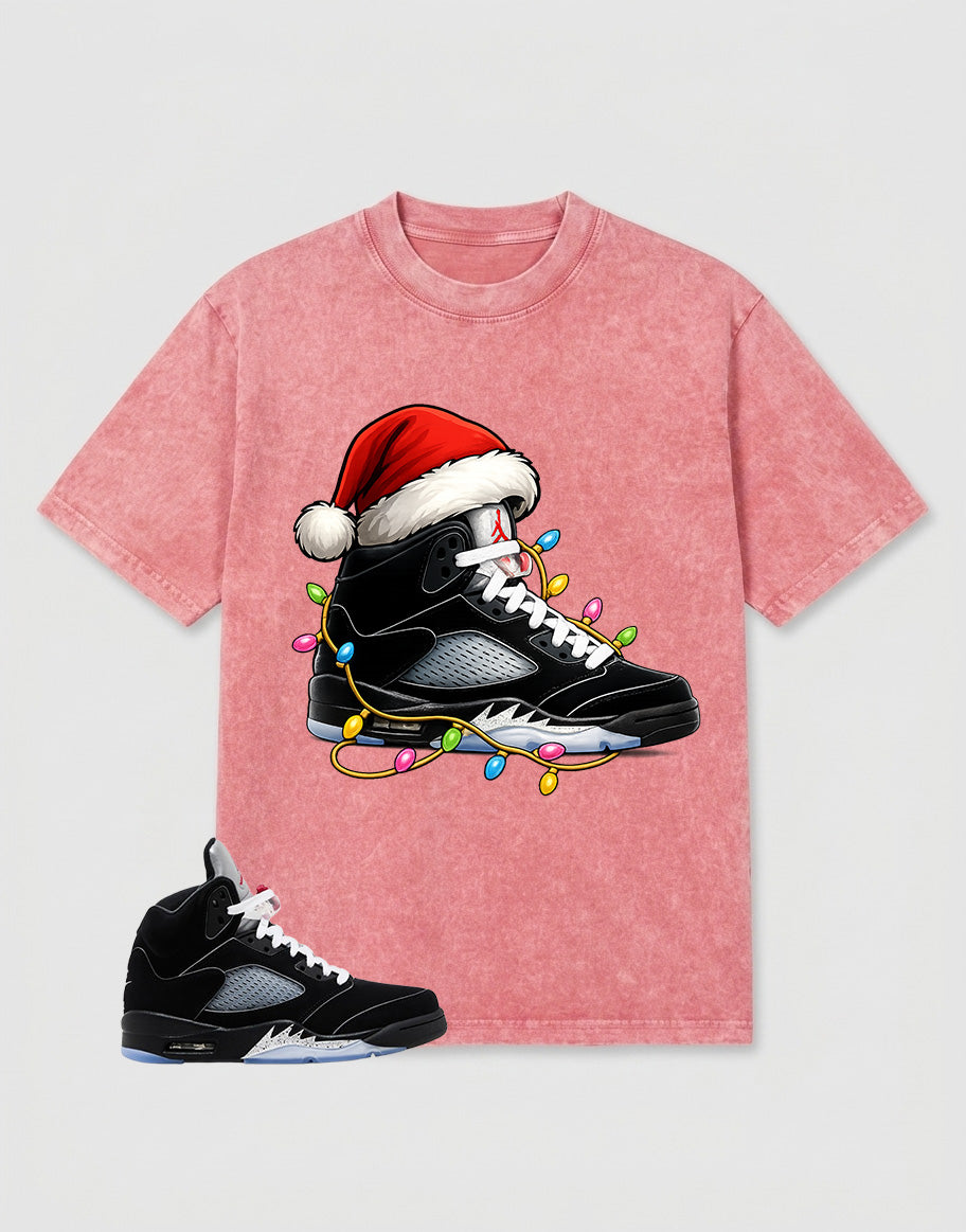 Washed T-shirt to Match Metallic Reimagined 5s - Kickmas Graphic