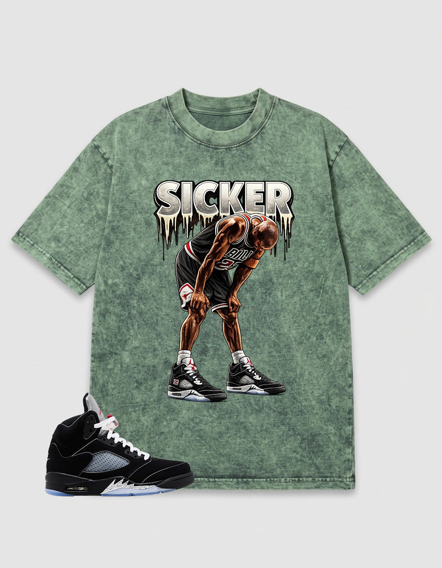 Washed T-shirt to Match Metallic Reimagined 5s - Sicker Graphic