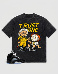 Washed T-shirt to Match Metallic Reimagined 5s - Trust None Graphic