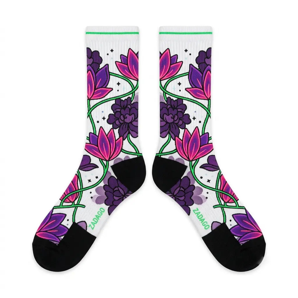 Vivid Pink Sneaker Match Socks – Air Jordan 6 Retro GG Inspired Mid-Calf Unisex Crew Socks