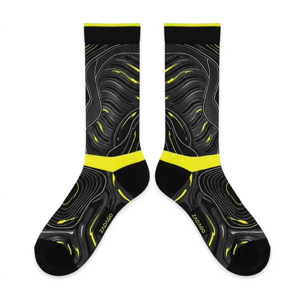 Voltage Sneaker Match Socks – Foamposite Pro Inspired Mid-Calf Crew Socks