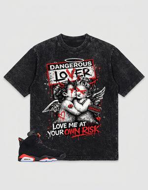 Washed T-shirt Dangerous Lover  | Zadago