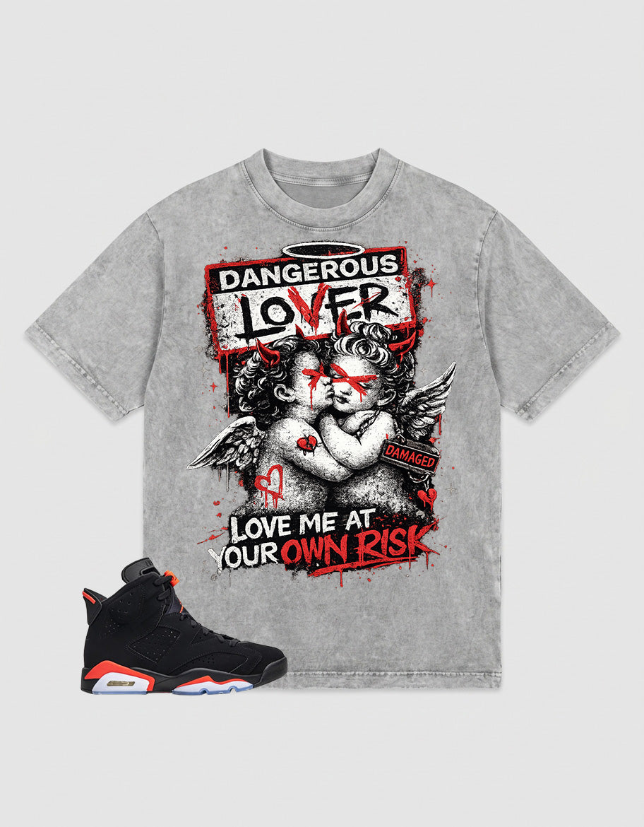 Washed T-shirt Dangerous Lover  | Zadago