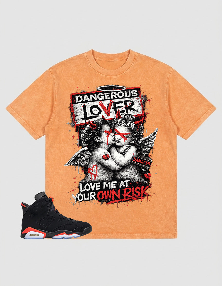 Washed T-shirt Dangerous Lover  | Zadago