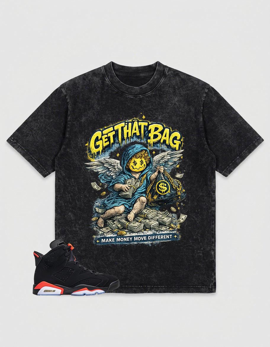 Washed T-shirt Get That Bag | Zadago