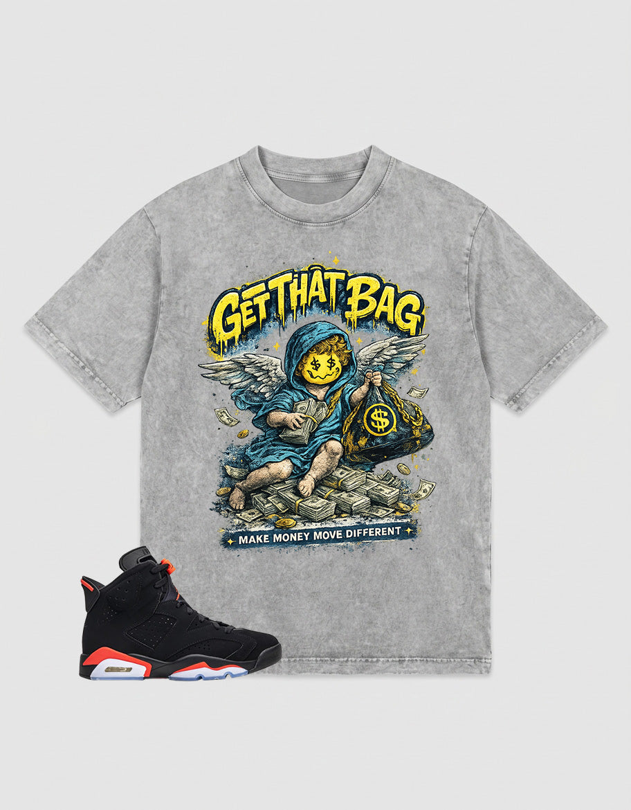 Washed T-shirt Get That Bag | Zadago