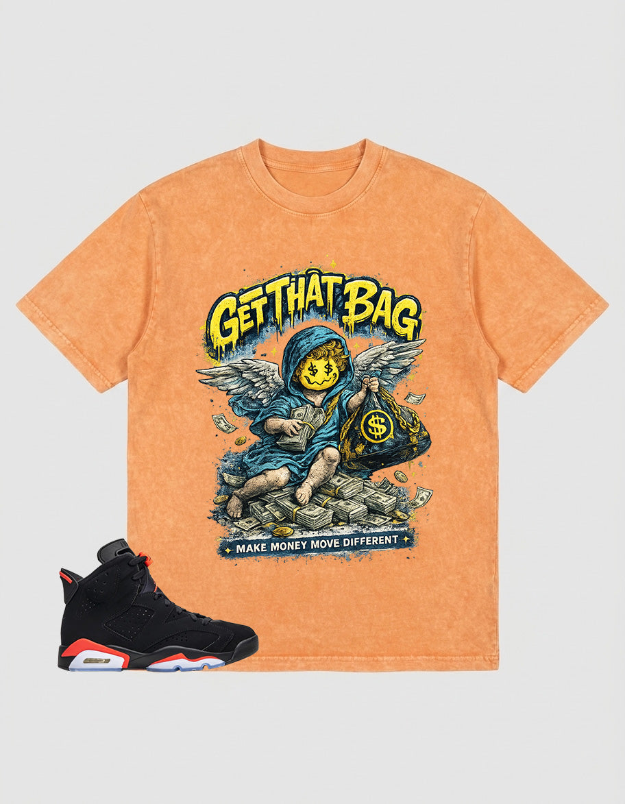 Washed T-shirt Get That Bag | Zadago