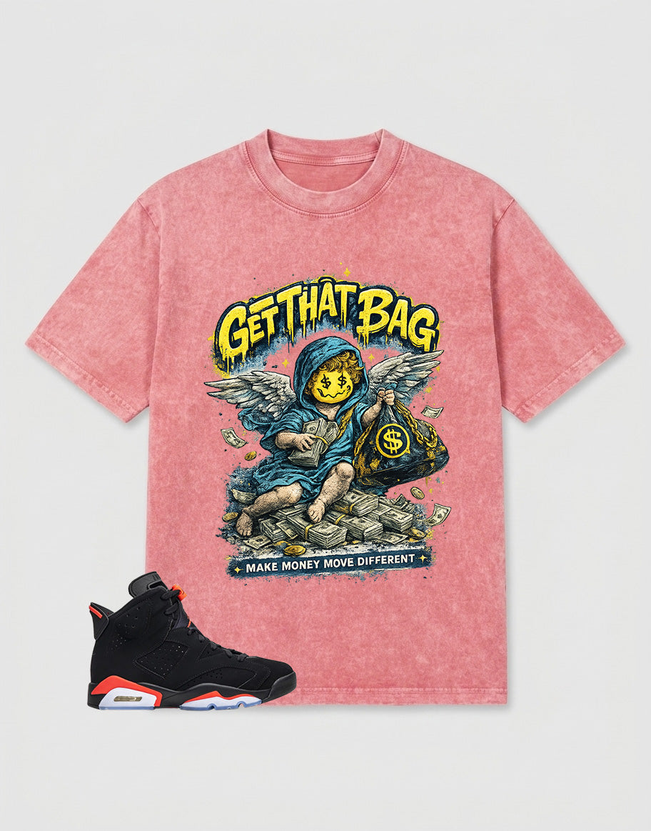 Washed T-shirt Get That Bag | Zadago