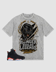 Washed T-shirt Hunger Builds Legends | Zadago