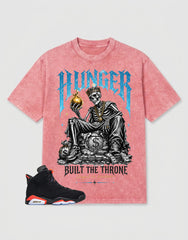 Washed T-shirt Hunger Built The Throne | Zadago