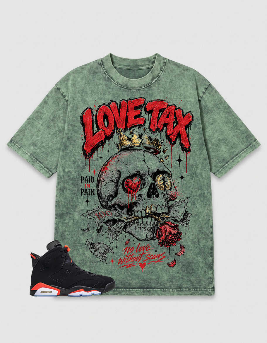 Washed T-shirt Love Tax | Zadago