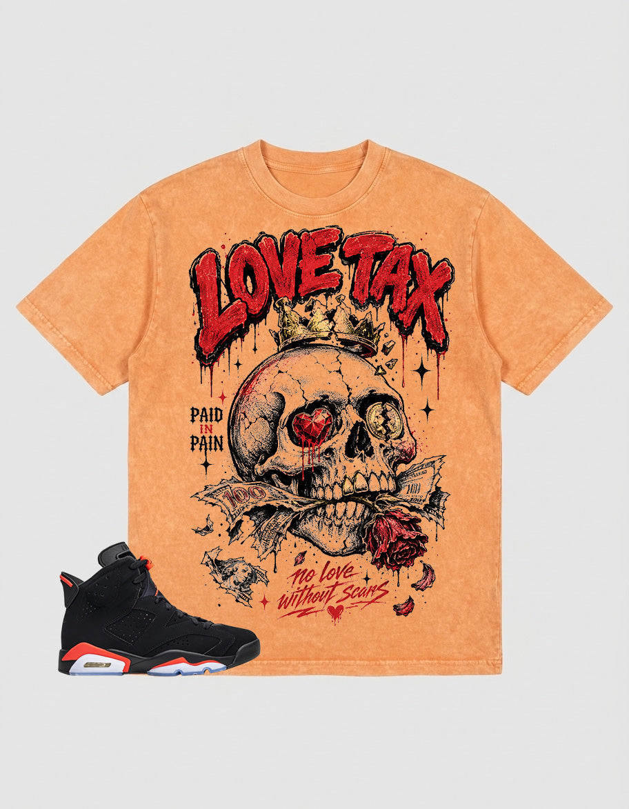 Washed T-shirt Love Tax | Zadago