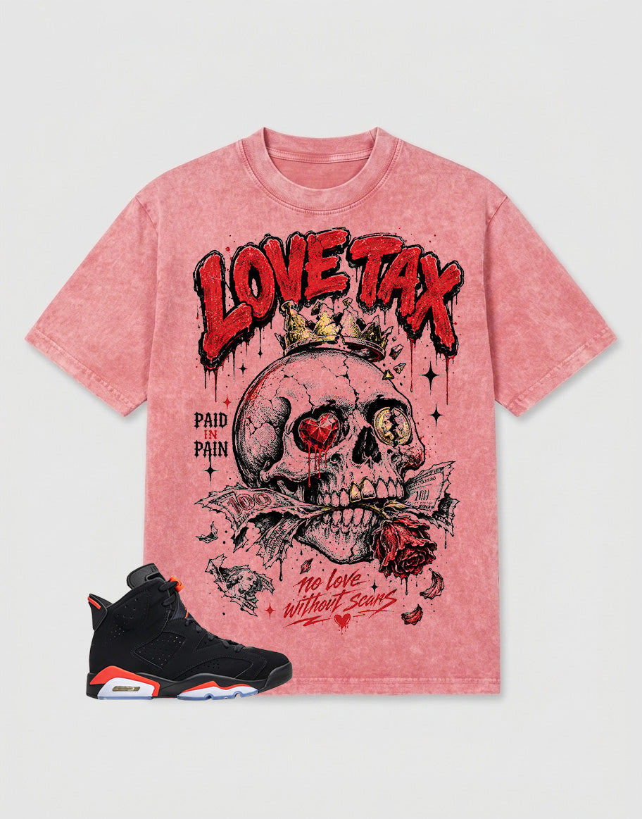 Washed T-shirt Love Tax | Zadago