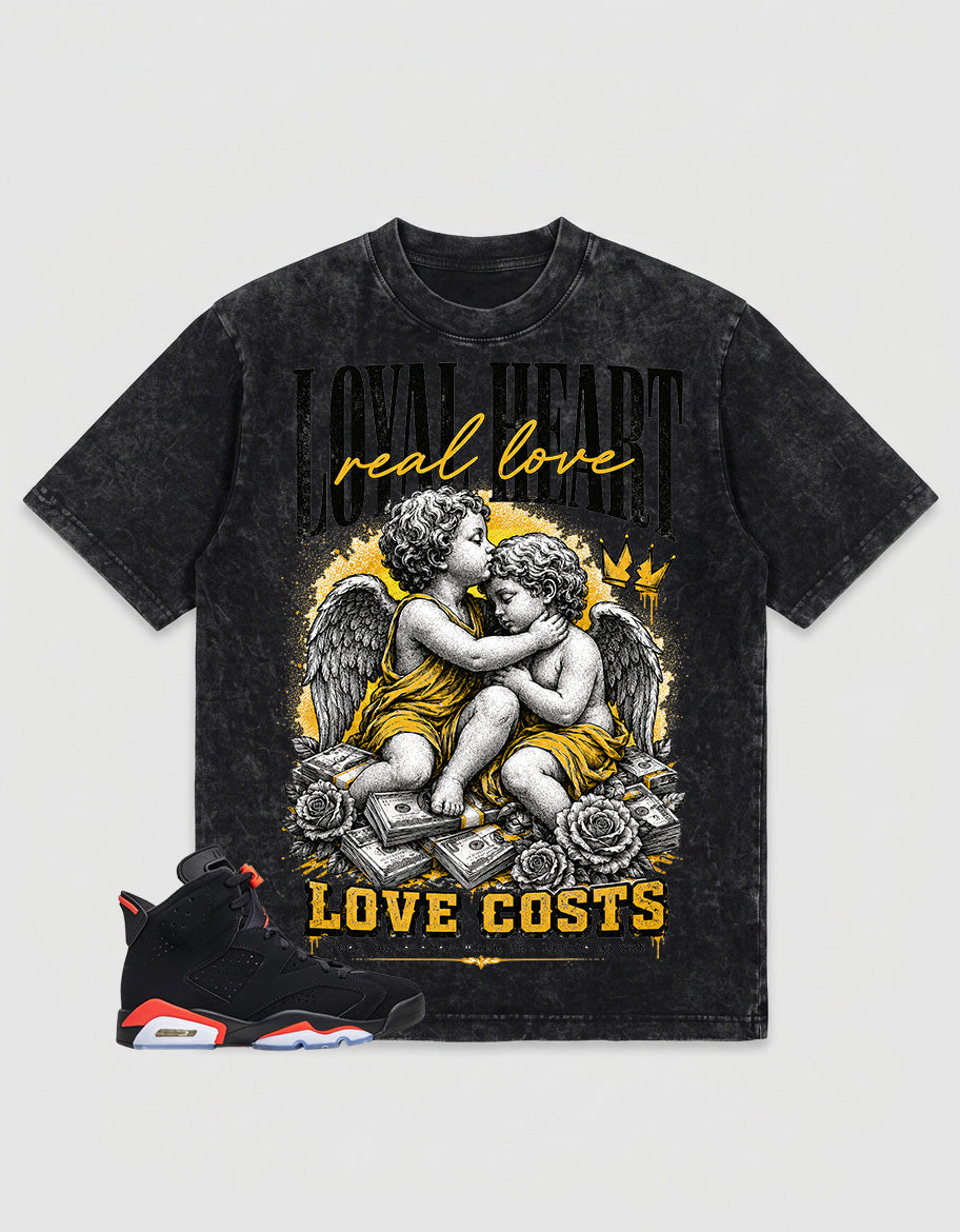 Washed T-shirt Loyal Heart  | Zadago