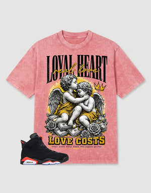 Washed T-shirt Loyal Heart  | Zadago