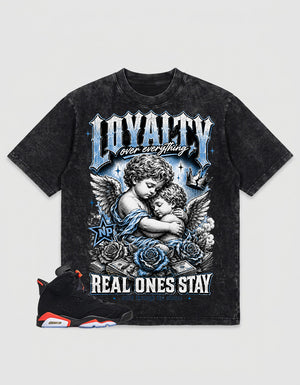 Washed T-shirt Loyalty, Real Ones Stay | Zadago