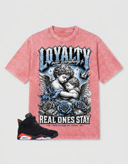 Washed T-shirt Loyalty, Real Ones Stay | Zadago