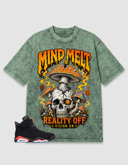 Washed T-shirt Mind Melt  | Zadago