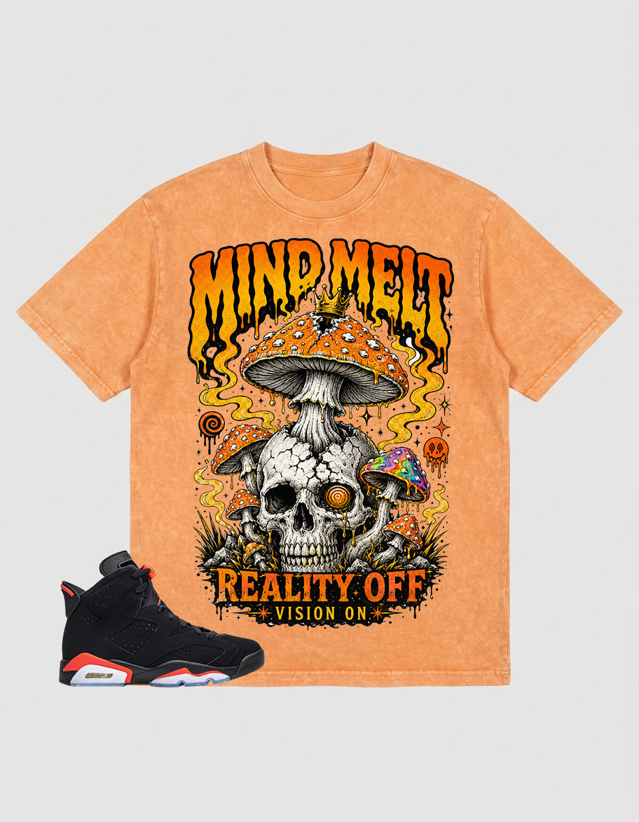 Washed T-shirt Mind Melt  | Zadago
