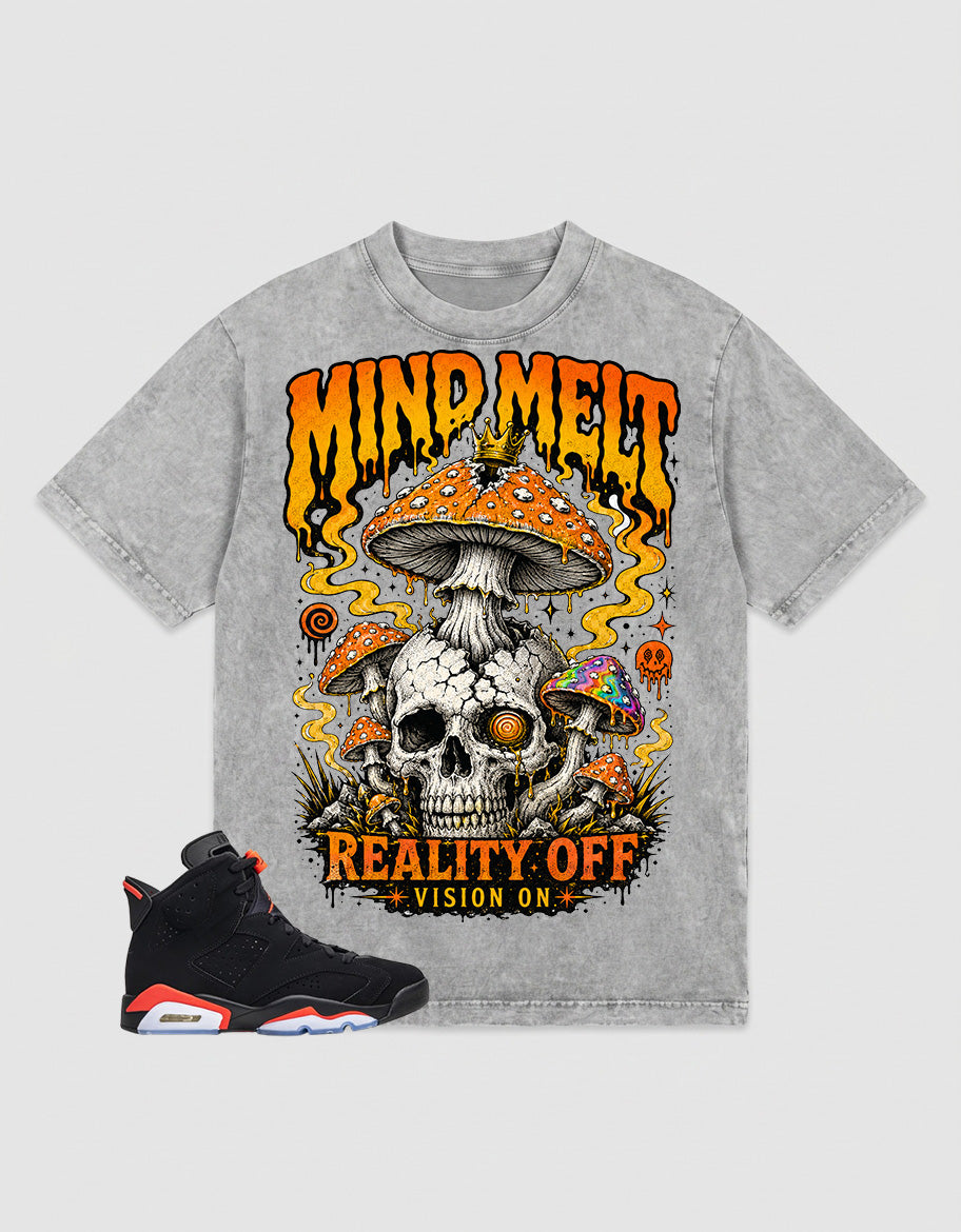 Washed T-shirt Mind Melt  | Zadago