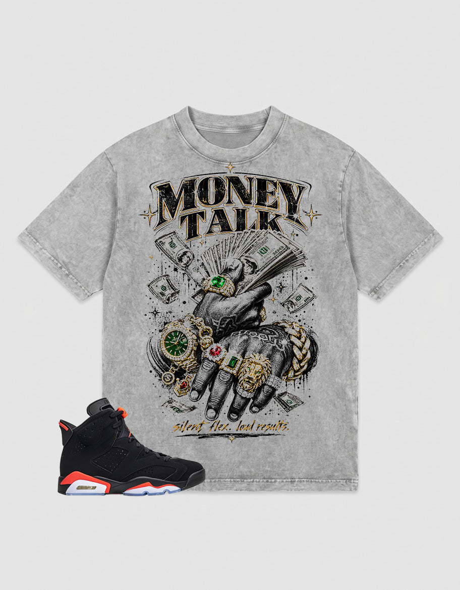 Washed T-shirt Money Talk | Zadago
