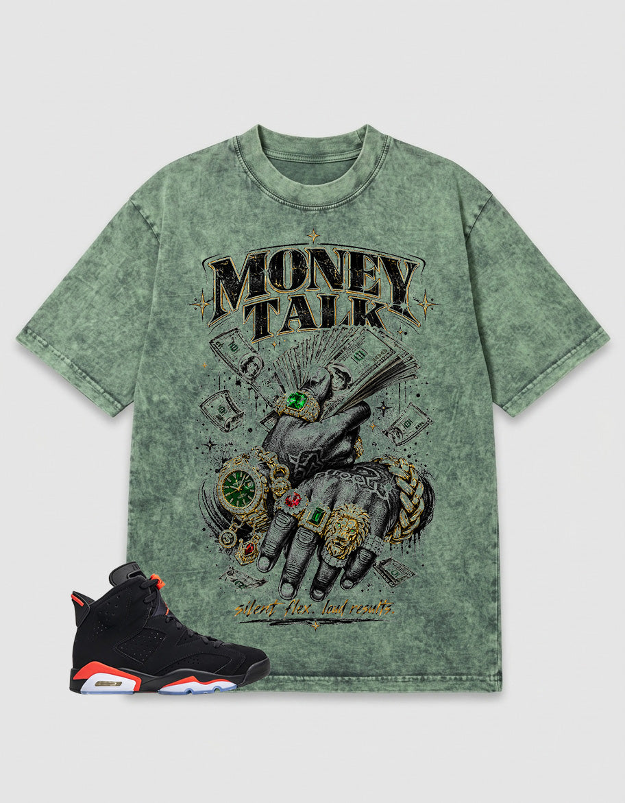 Washed T-shirt Money Talk | Zadago