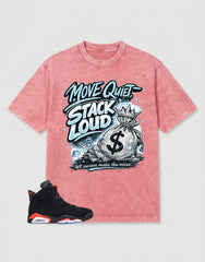 Washed T-shirt Move Quiet Stack Loud  | Zadago