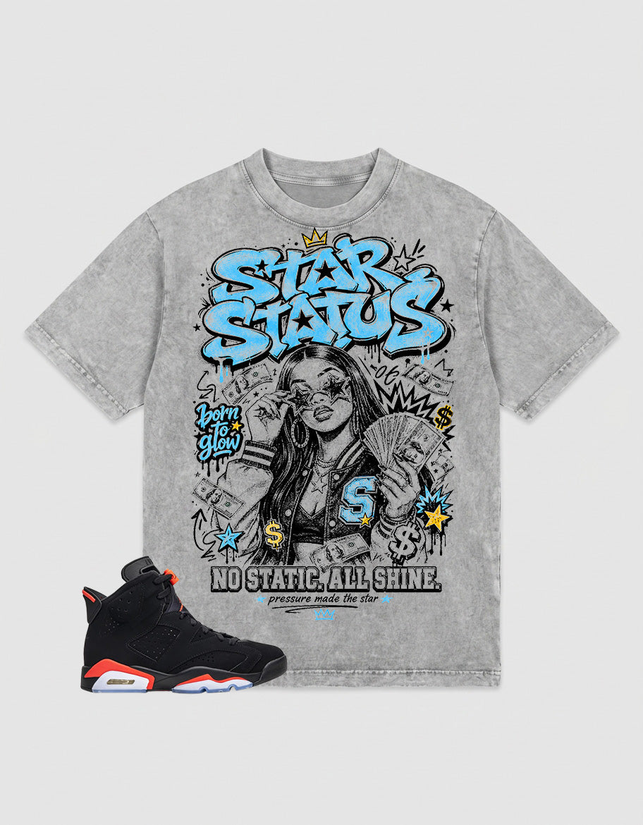 Washed T-shirt No Static All Shine | Zadago