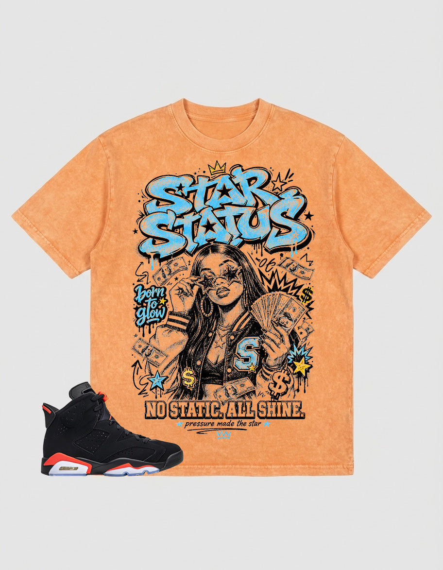 Washed T-shirt No Static All Shine | Zadago