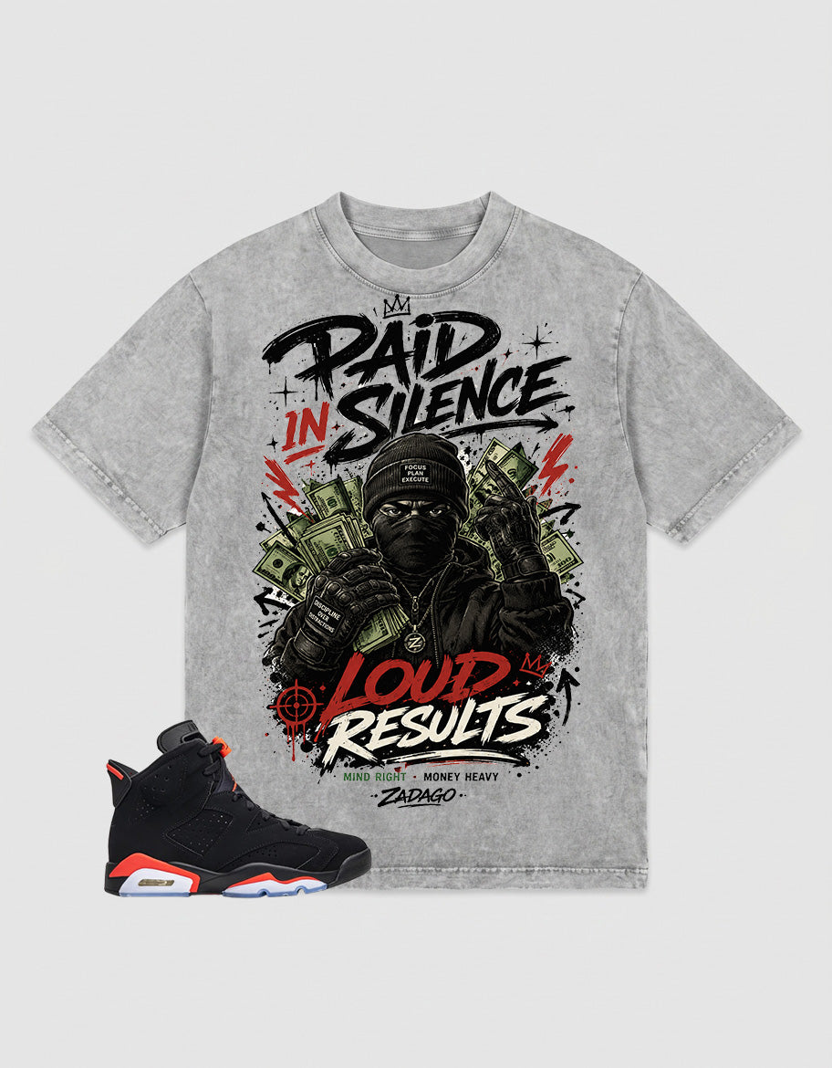 Washed T-shirt Paid In Silence | Zadago