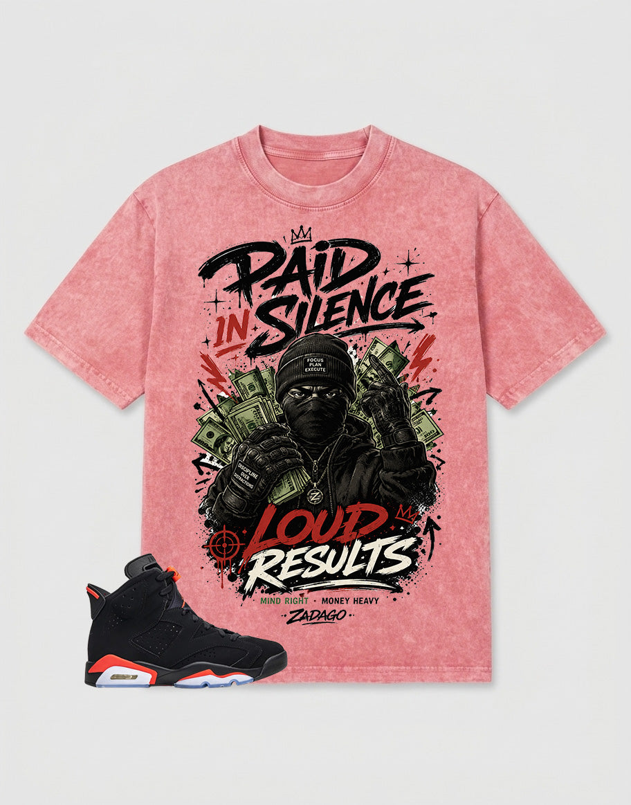 Washed T-shirt Paid In Silence | Zadago